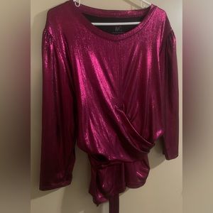 Metallic pink party top